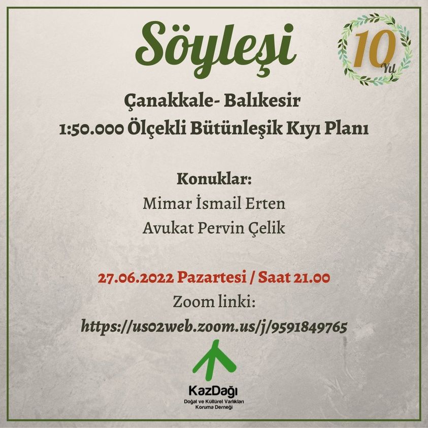 Bütünleşik Kıyı Planı Söyleşisi