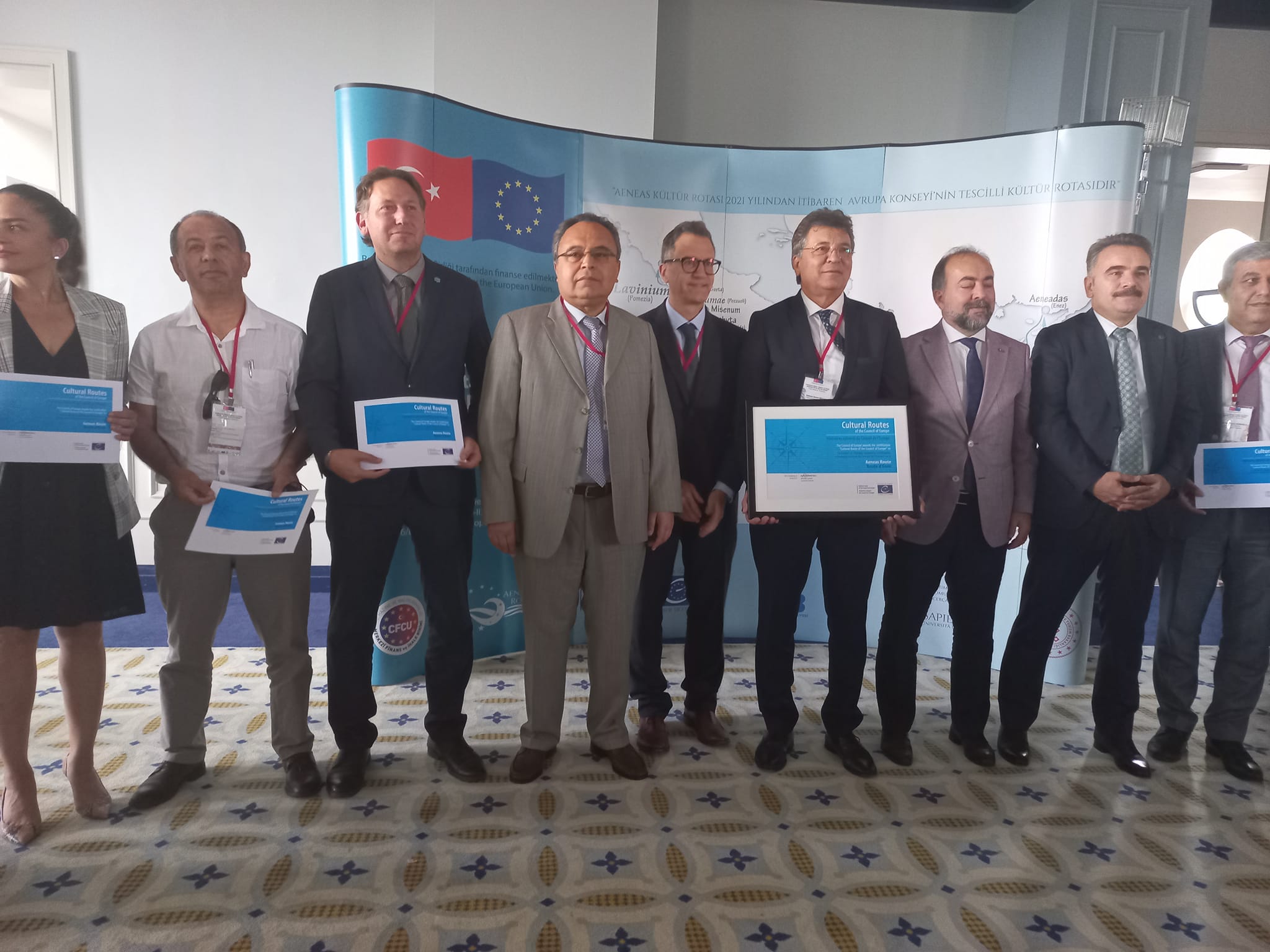 AENEAS KÜLTÜR ROTASI SERTİFİKA TÖRENİ YAPILDI