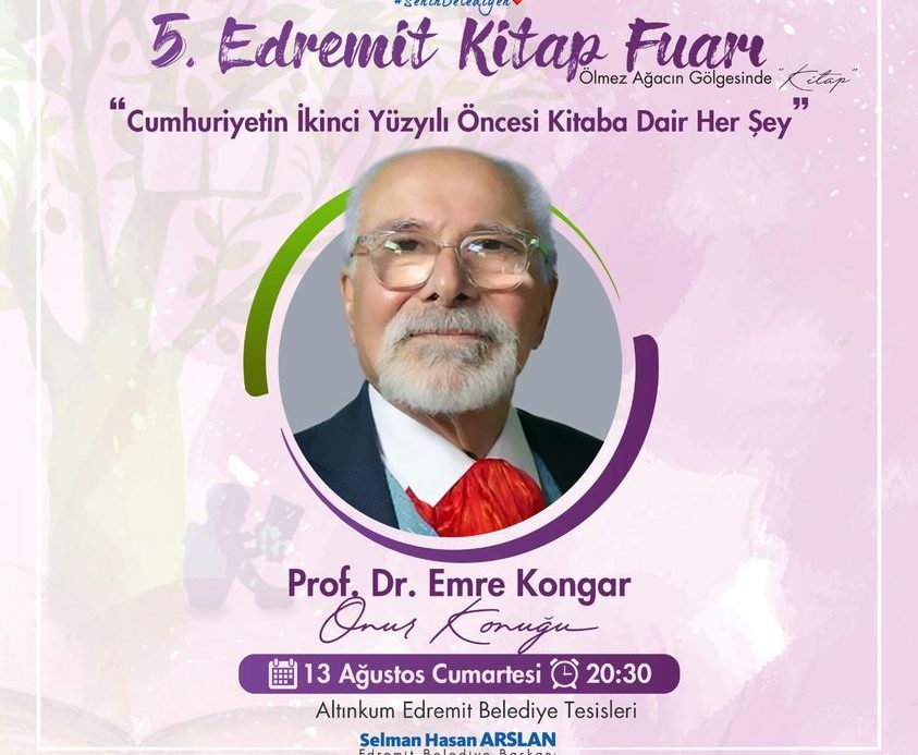 5. Edremit Kitap Fuarı’nın Onur Konuğu Emre Kongar