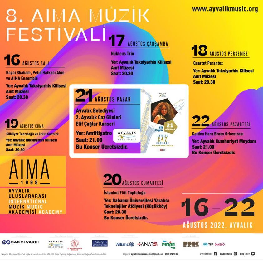 Ayvalık 8. AIMA Müzik Festivali Sanatseverlerle Buluşuyor