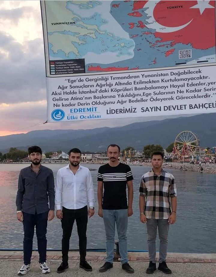 Ülkücülerden Akçay Kordona Misakı Milli Haritası