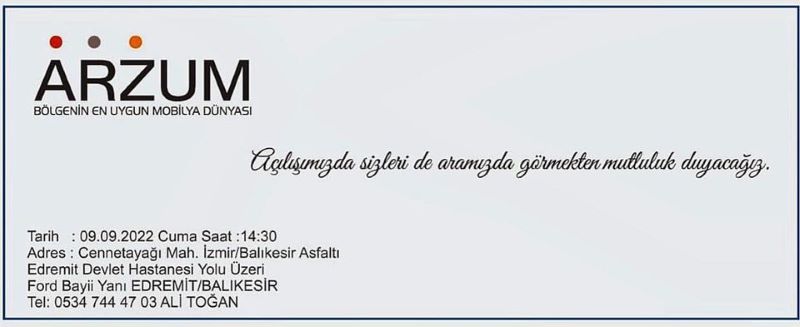 Arzum Mobilya Yeni Mağazasını Açıyor