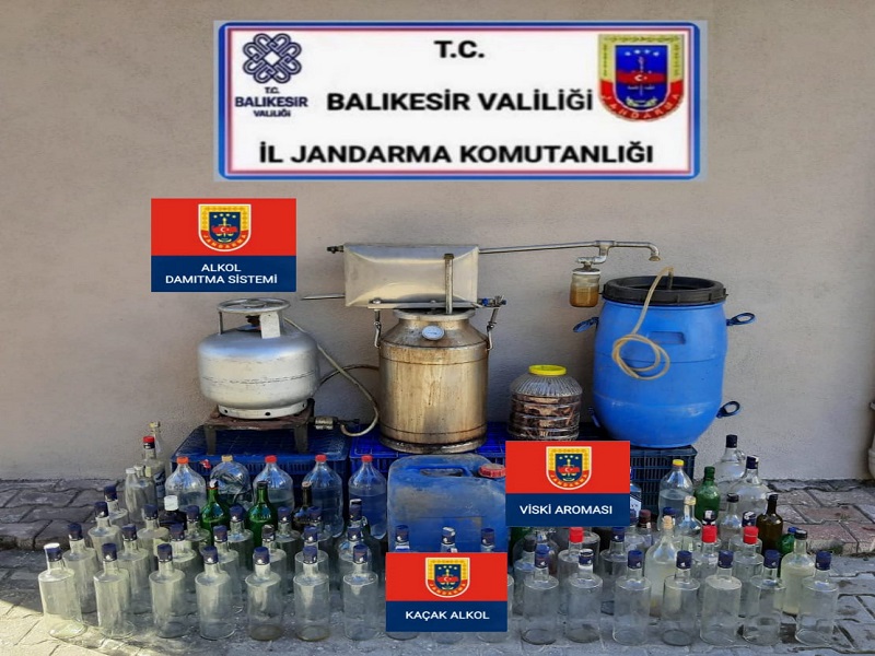 Jandarma’dan Kaçak alkol Operasyonu