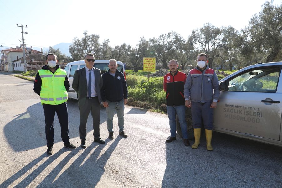 Küçükbaş Hayvanlarda Çiçek Hastalığının Görülmesi Üzerine Dezenfekte İşlemi Gerçekleştirildi