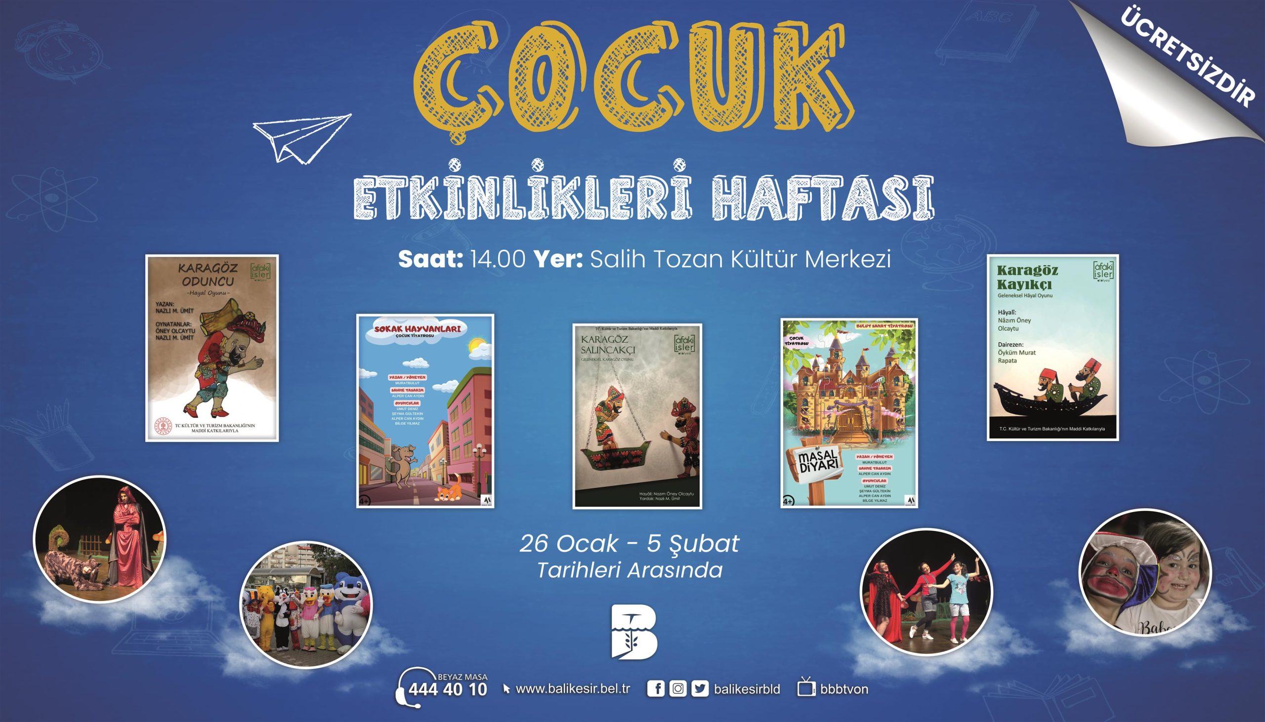 Balıkesir’ de Sömestri Tatilinde Çocuk Etkinlikleri Haftası Başlıyor