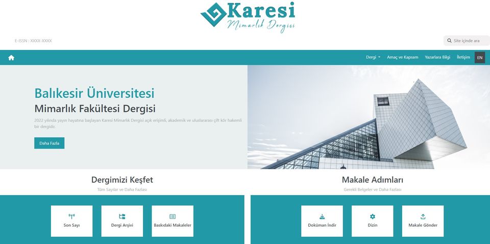 Karesi Mimarlık Dergisi İlk Sayısıyla Yayın Hayatına Başladı