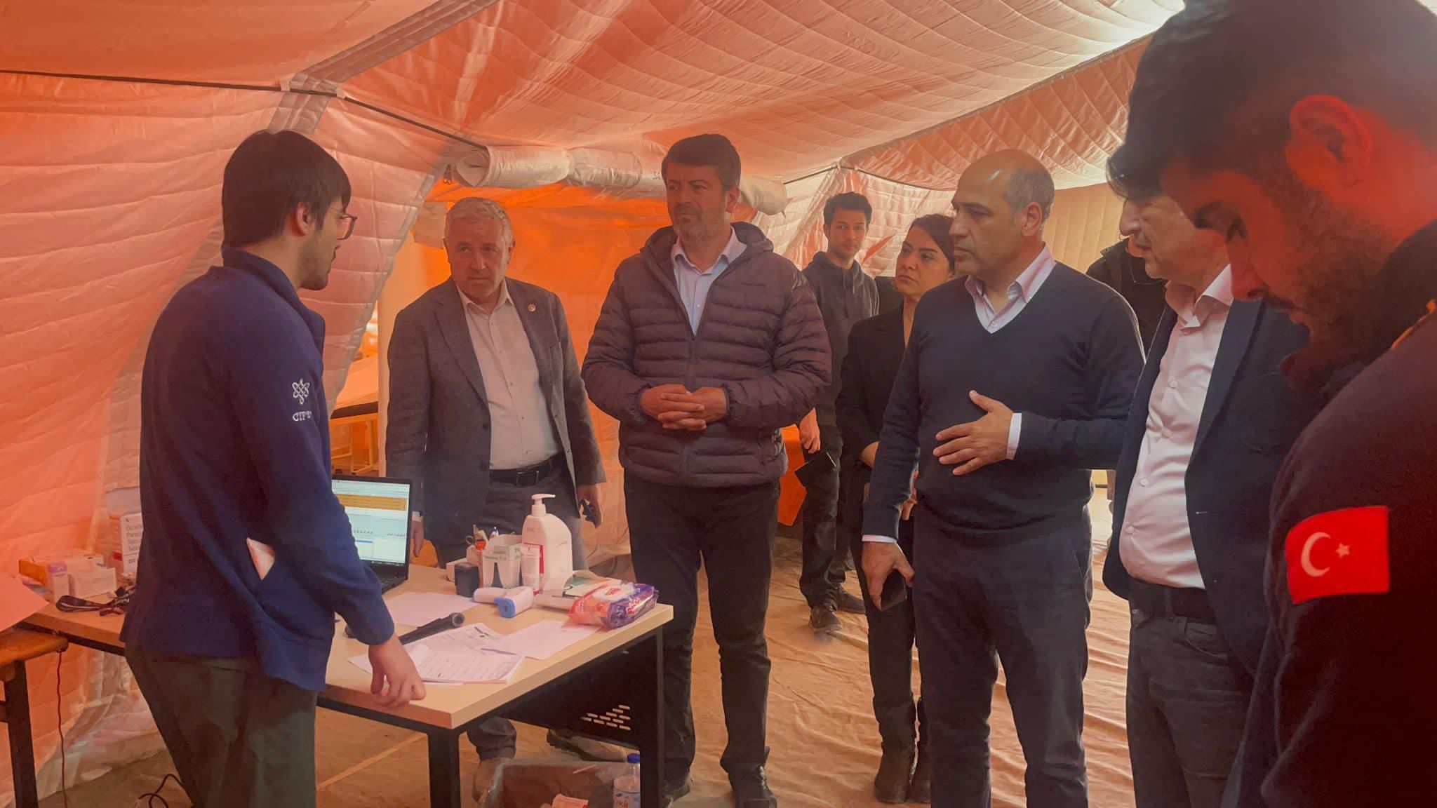 CHP Deprem Sağlık Komisyonu Deprem Bölgesinde