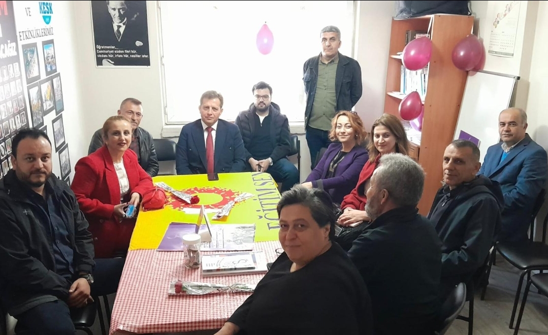 Mustafa Aysel, Eğitim-Sen’i Ziyaret Etti