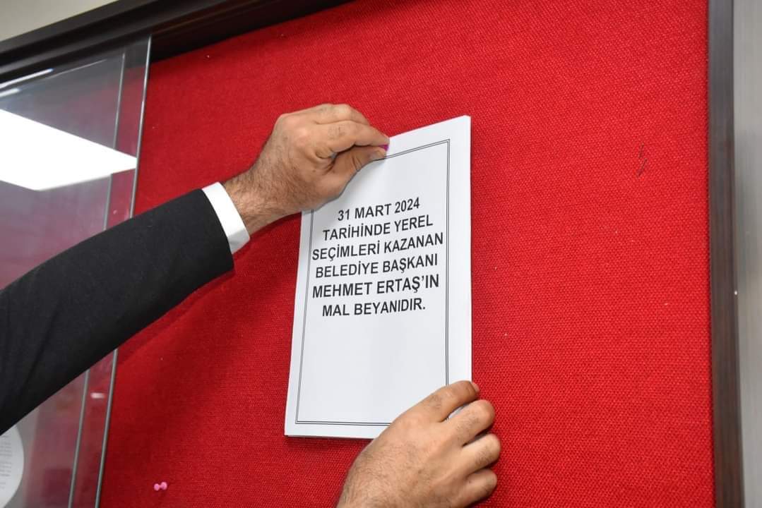 ERTAŞ’IN MAL BEYANI EDREMİT BELEDİYESİNE ASILDI