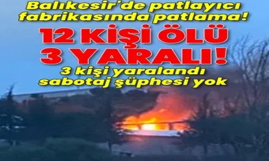 Patlayıcı üretim fabrikasında patlama!