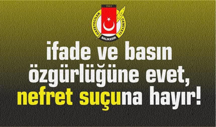 Gazeteciler Cemiyeti: İNANÇLARA HAKARET TOPLUMSAL BARIŞI TEHDİT EDİYOR