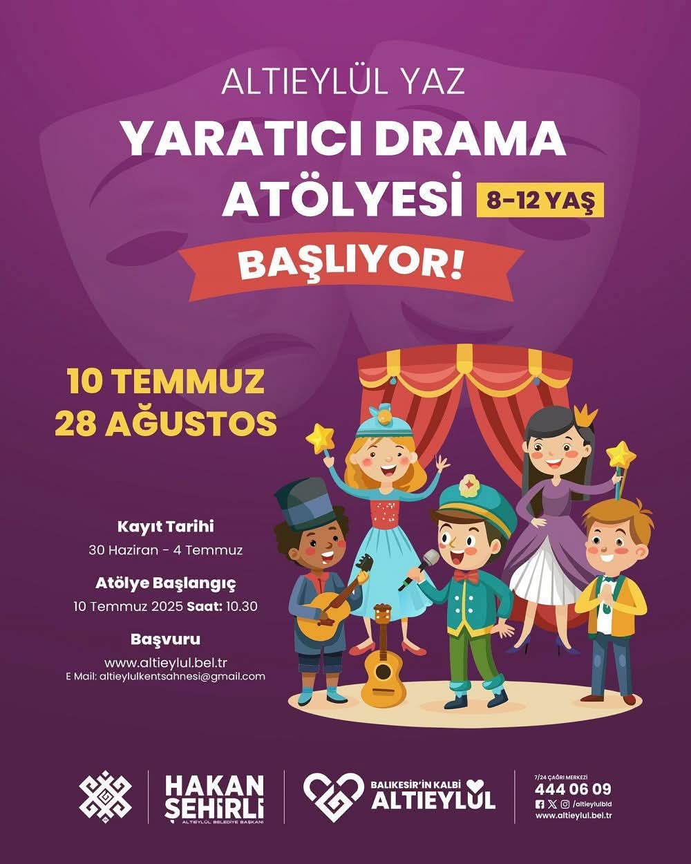 ALTIEYLÜL BELEDİYESİ’NDEN YARATICILIĞI TEŞVİK EDEN EĞİTİM ALTIEYLÜL’DE DRAMA ATÖLYESİ BAŞLIYOR