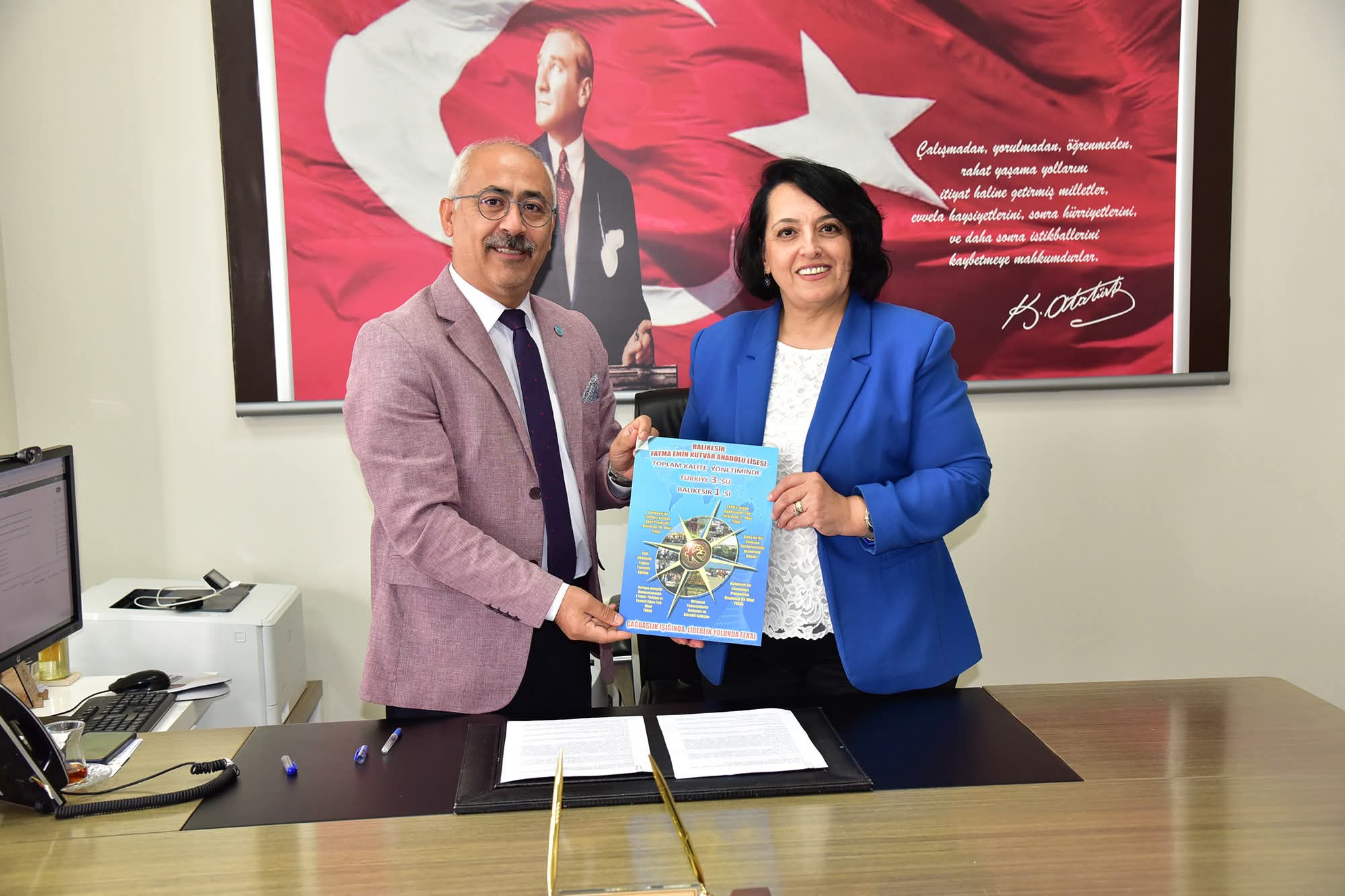 BAÜN İLE FATMA-EMİN KUTVAR ANADOLU LİSESİ ARASINDA İŞ BİRLİĞİ PROTOKOLÜ İMZALANDI